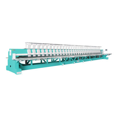 30 Heads 9 Needles Flat Embroidery Machine With Double Cam Single Reciprocator