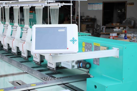 1200RPM Computer Flat Embroidery Machine 12 Head For Fabrice And Clothes