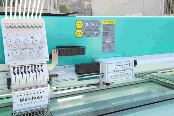 Computerized Flat Embroidery Machine Commercial 9 Needles Embroidery Machine 10 Head 1200RPM
