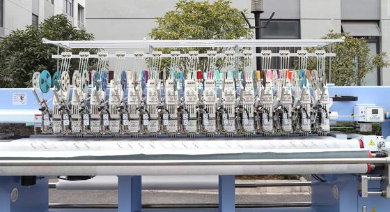 Computerized 15 Head Embroidery Machine 4 Needle With Single Sequin