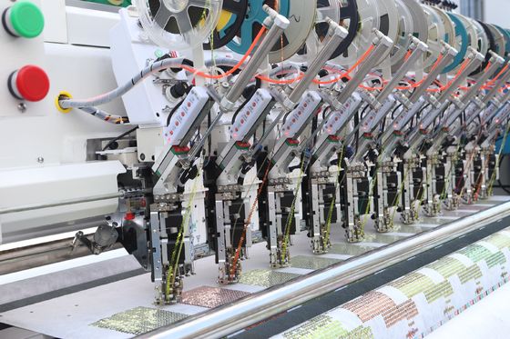 Computer Double 22 Heads Four Needle Embroidery Machine Durable