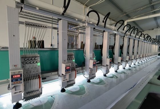 40W-80W Laser Cutting Embroidery Machine 20 Head For 2 Layers Fabric Cutting