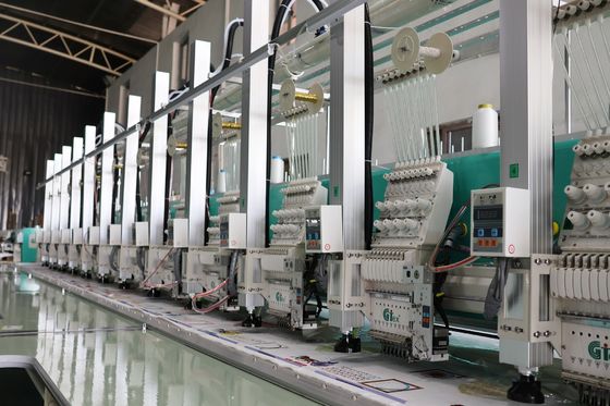Aluminum Frame Laser Cutter Embroidery Machine 20 Head Customization Area