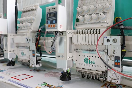 Computerized Cording Embroidery Machine , Laser Cut Embroidery Machine 18 Head