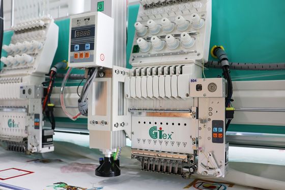 Aluminum Frame Laser Cutter Embroidery Machine 20 Head Customization Area