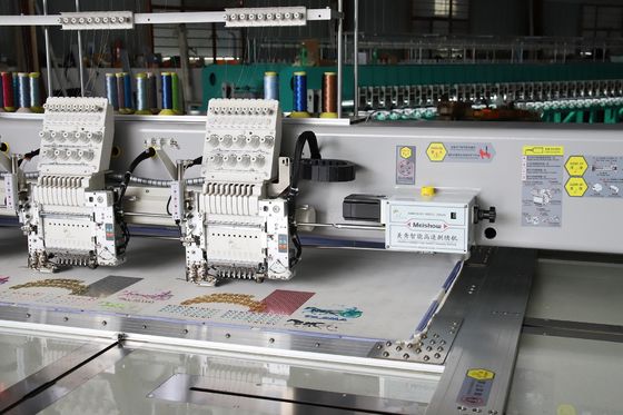 Multi Needle Cording Embroidery Machine 6 Heads Dual Sequin Embroidery Machine
