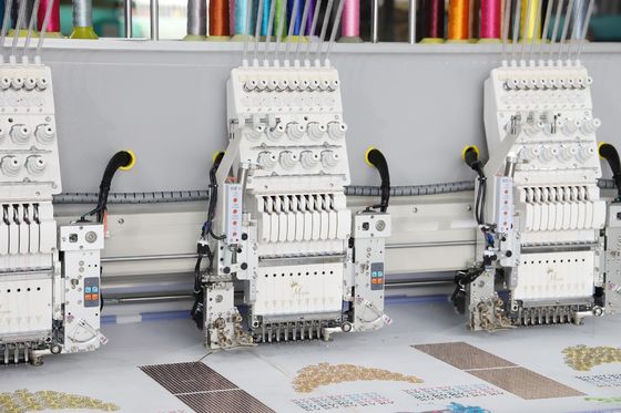 Computer Cording Embroidery Machine 15 Heads Dual Sequin Embroidery Machine