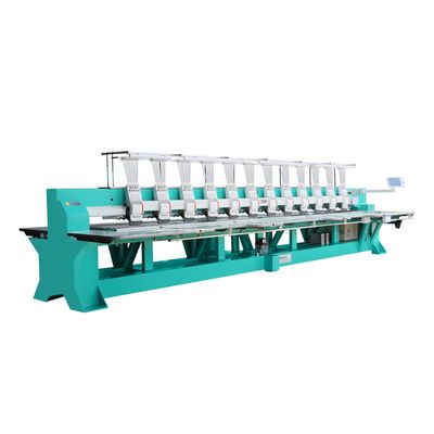 9 Needles 18 Head Flat Embroidery Machine High Speed With Titanium Alloy Hook