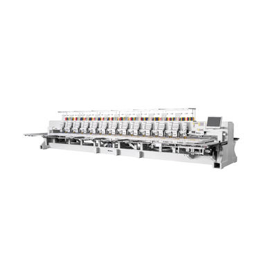 Mixed Ribbon Embroidery Machine 10 Heads Plus 10 Heads Flat Embroidery Machine