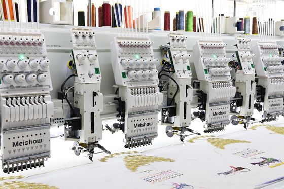12 Heads Mixed Ribbon Embroidery Computer Machine High Speed