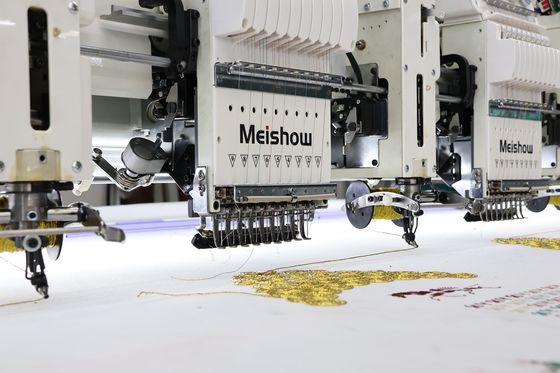 Mixed Ribbon Embroidery Machine 10 Heads Plus 10 Heads Flat Embroidery Machine