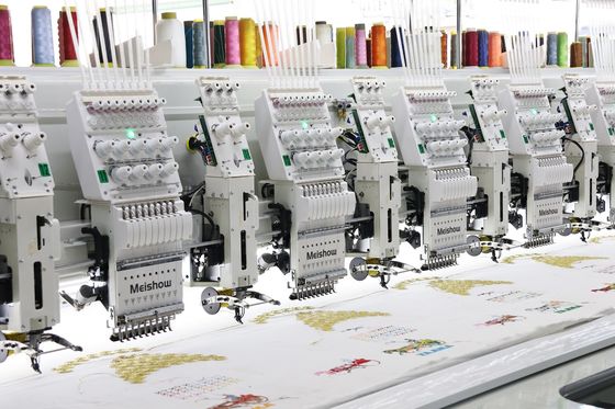 12 Heads Mixed Ribbon Embroidery Computer Machine High Speed