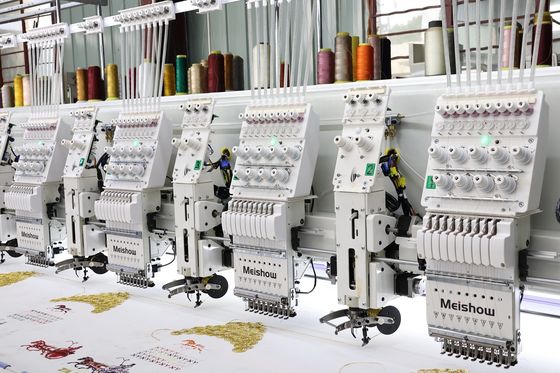 Mixed Ribbon Embroidery Machine 10 Heads Plus 10 Heads Flat Embroidery Machine